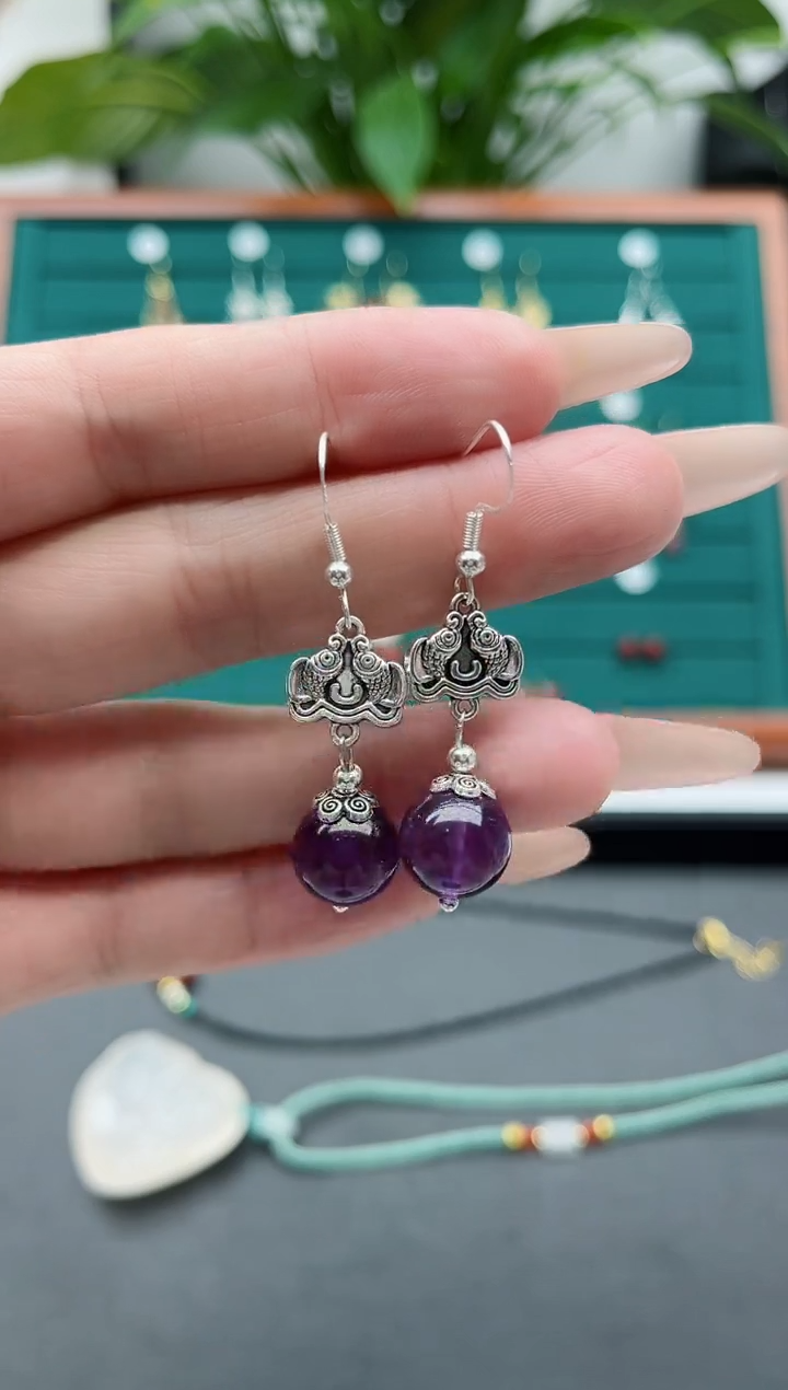 【闪购商品】水晶耳饰银S925镶嵌061A