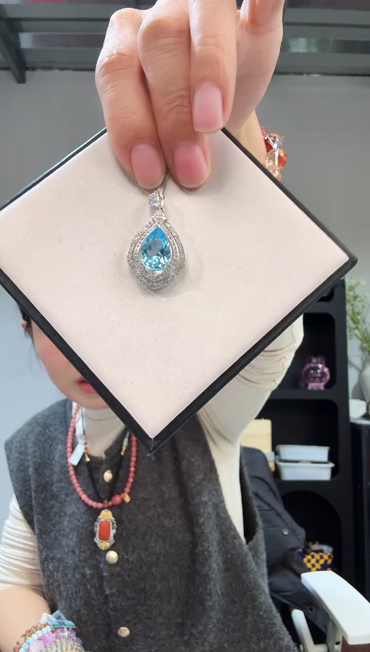 吊坠(不含链)未镶嵌托帕石优0387 