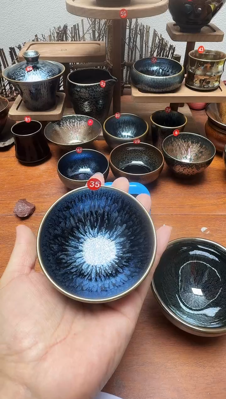 茶盏一****货35号建盏工匠茶器