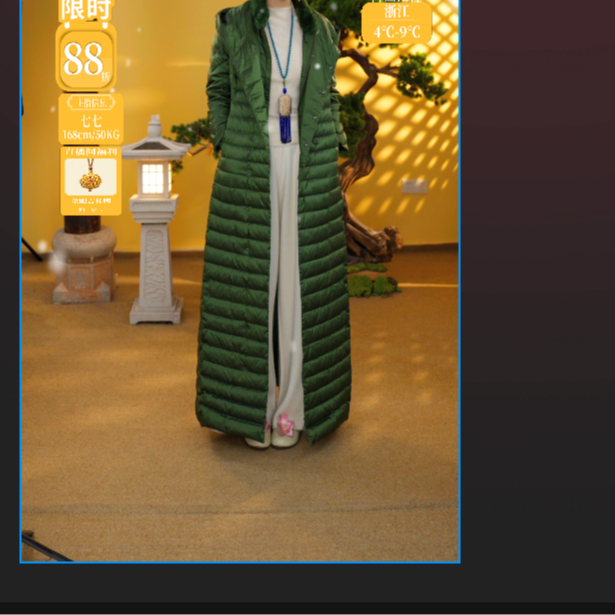 吉祥斋冬季新款桃花源记收身羽绒服替拍