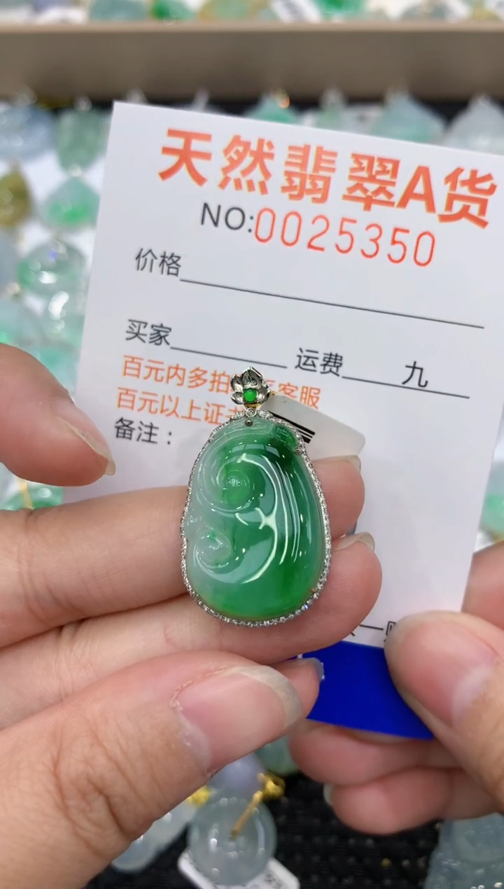 【闪购商品】翡翠颈饰18K金镶嵌1111111111