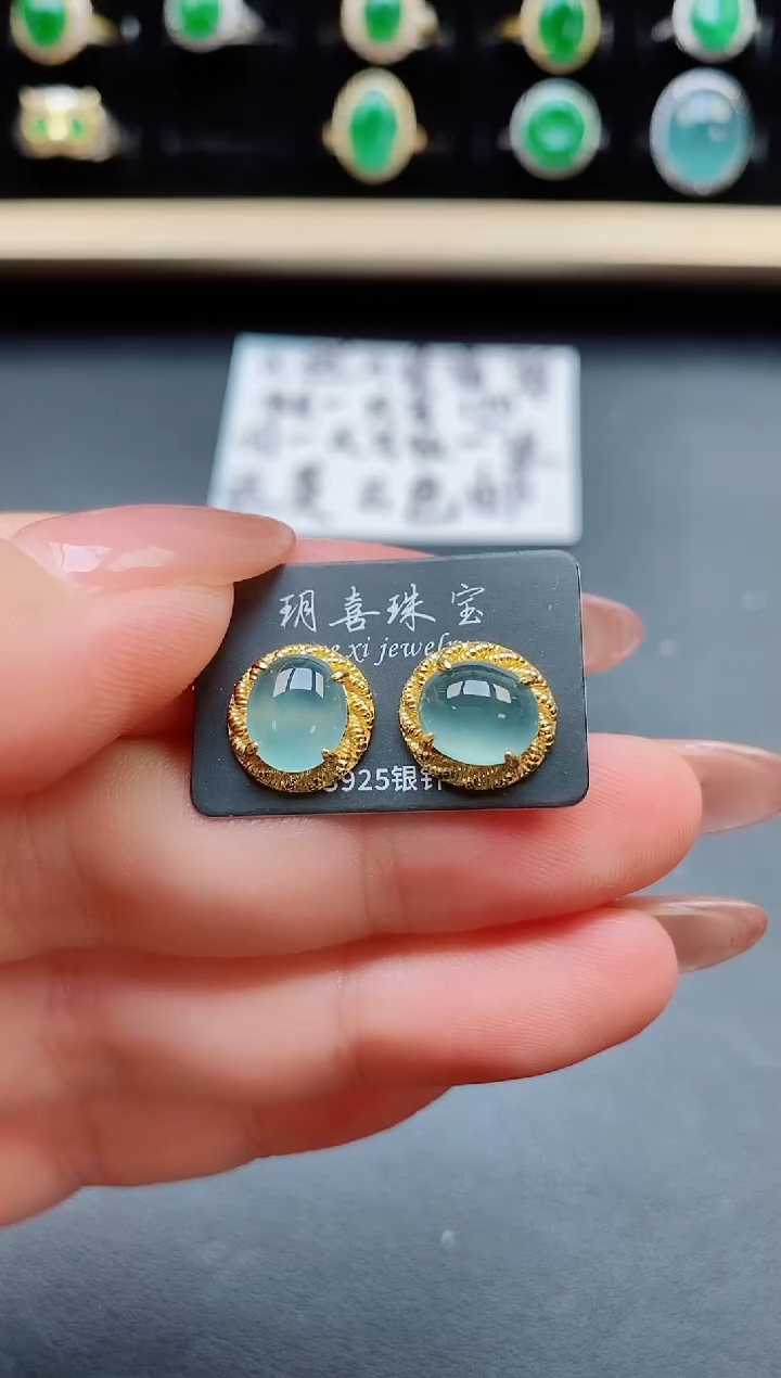翡翠戒指银S925镶嵌321321