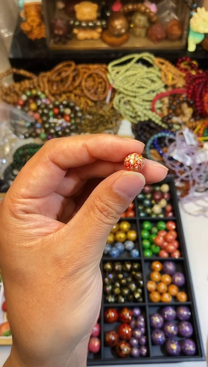 非洲檀香手串/手链卡10+大漆单珠