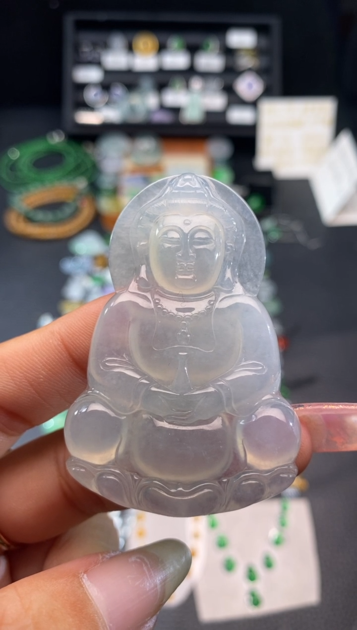 【闪购商品】翡翠挂件未镶嵌观音