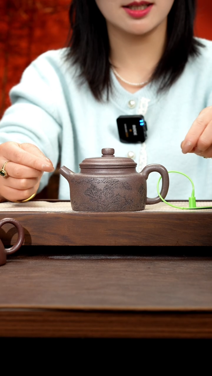 【闪购商品】紫砂茶壶16目天青德钟230cc左右