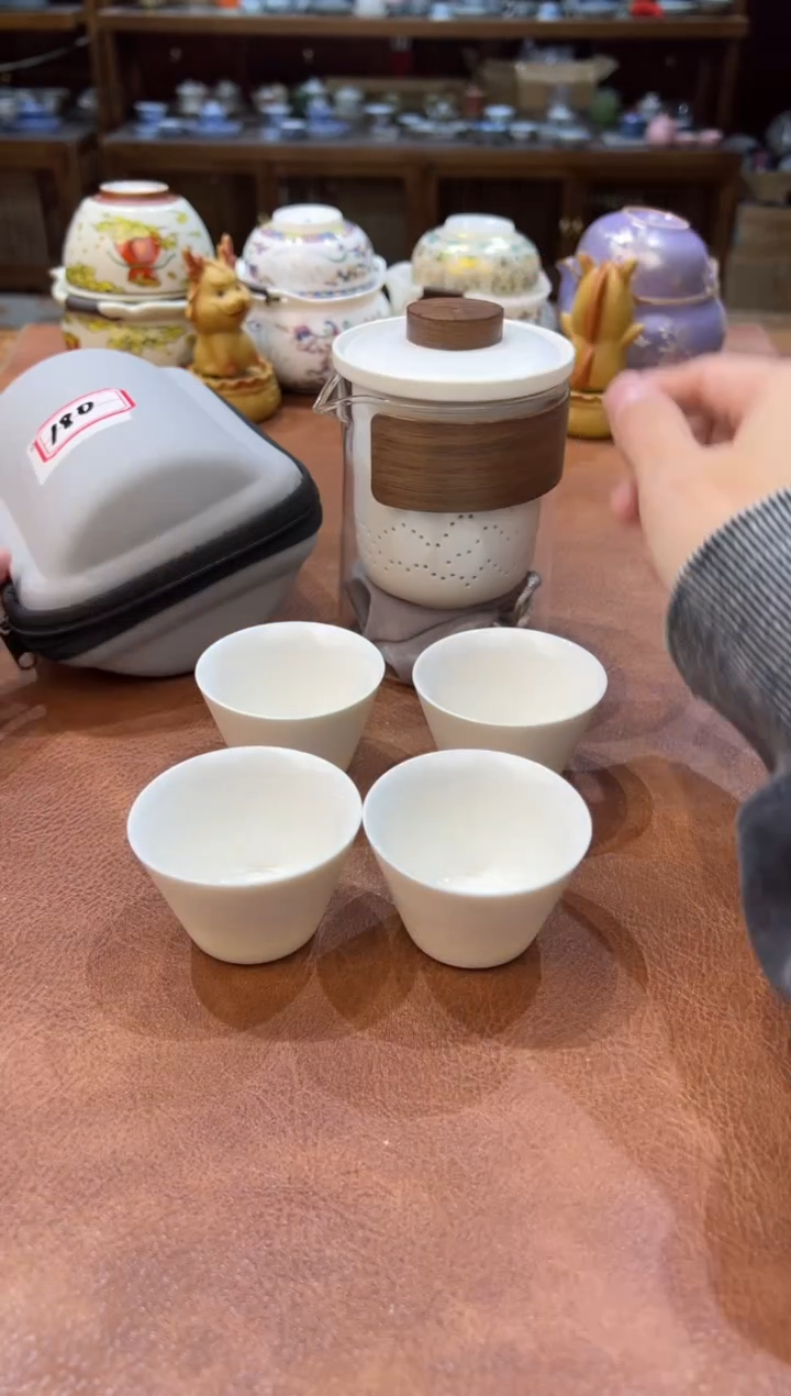 真的很便宜会开片的旅行茶具