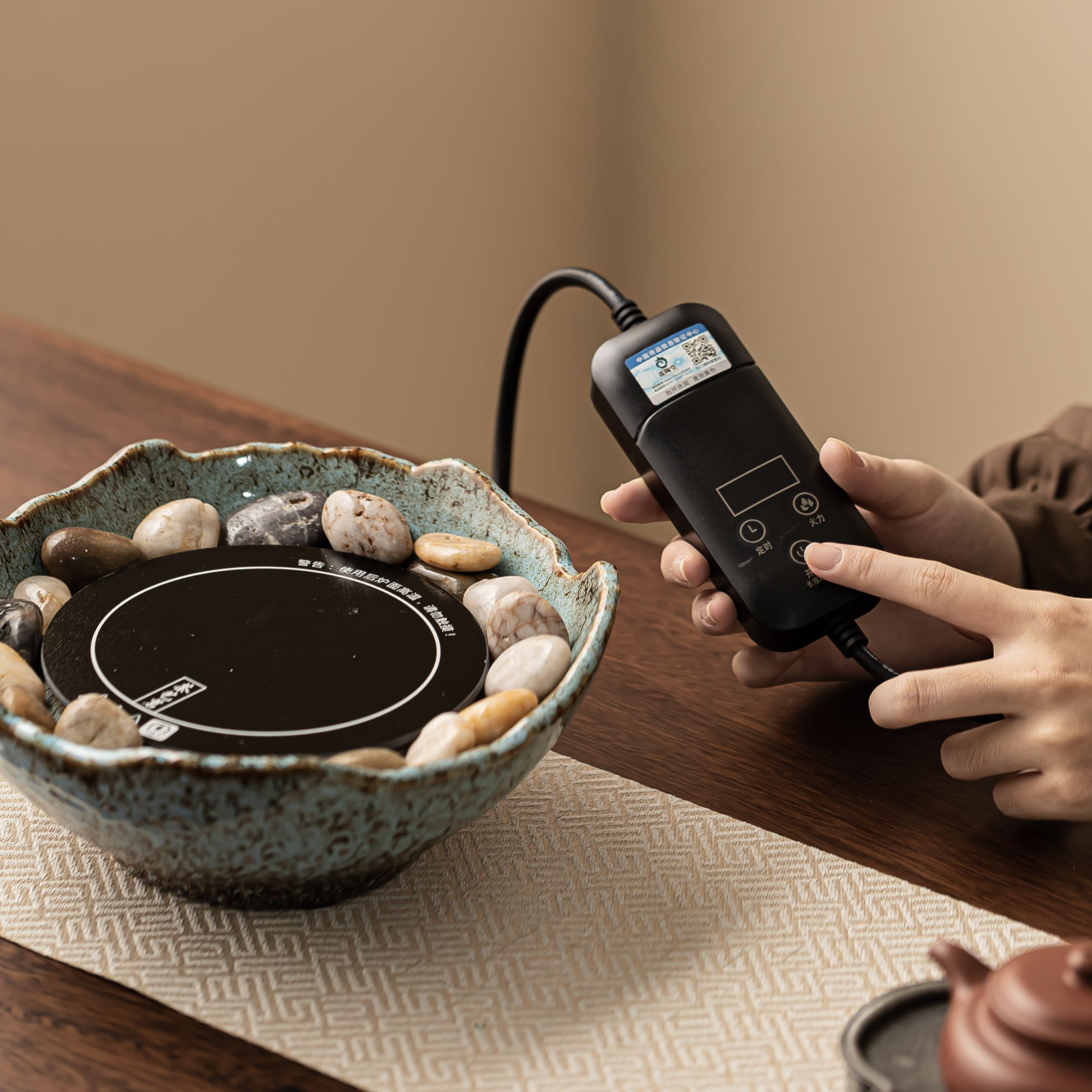 茶艺茗围炉煮茶网红轻奢复古透明家用创意电陶炉保温小型简约