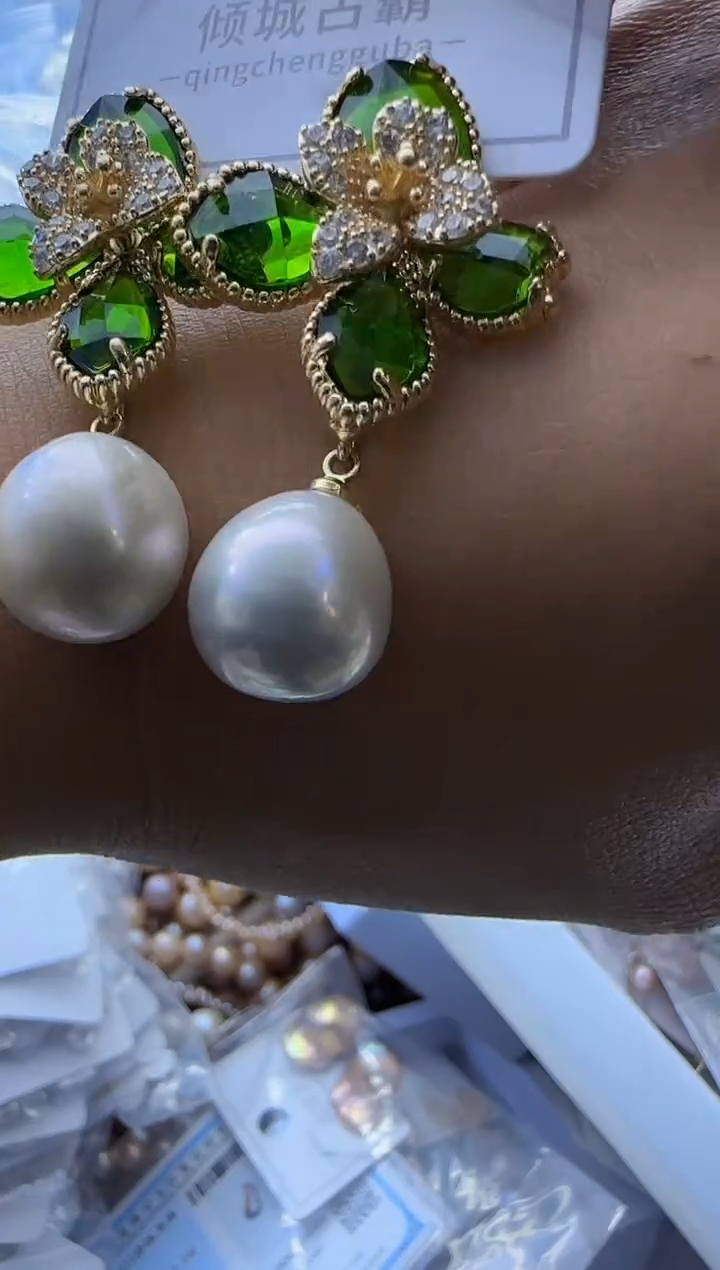 【闪购商品】淡水珍珠耳饰银S925镶嵌721