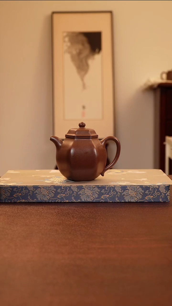 茶壶紫砂深**兰六方古链子