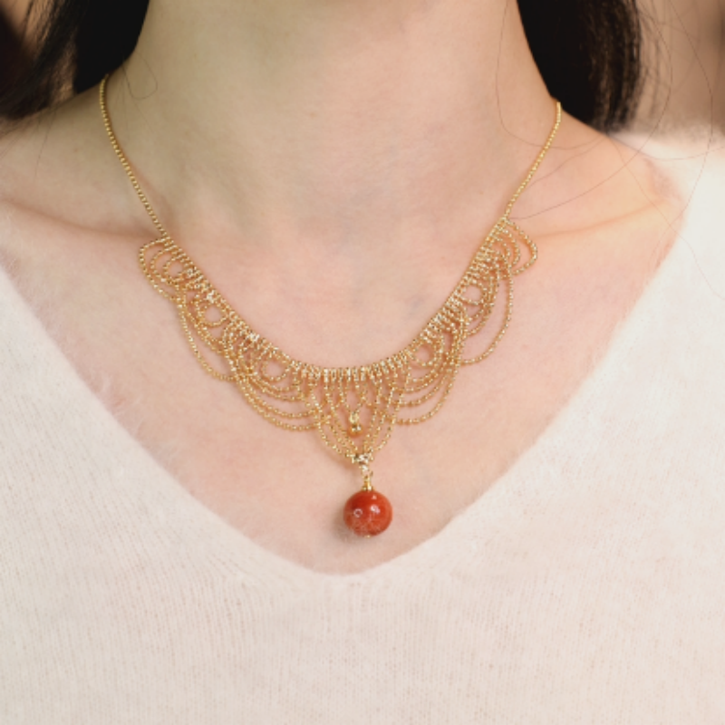 KARSOR/卡奢 南红单珠项链 X3907