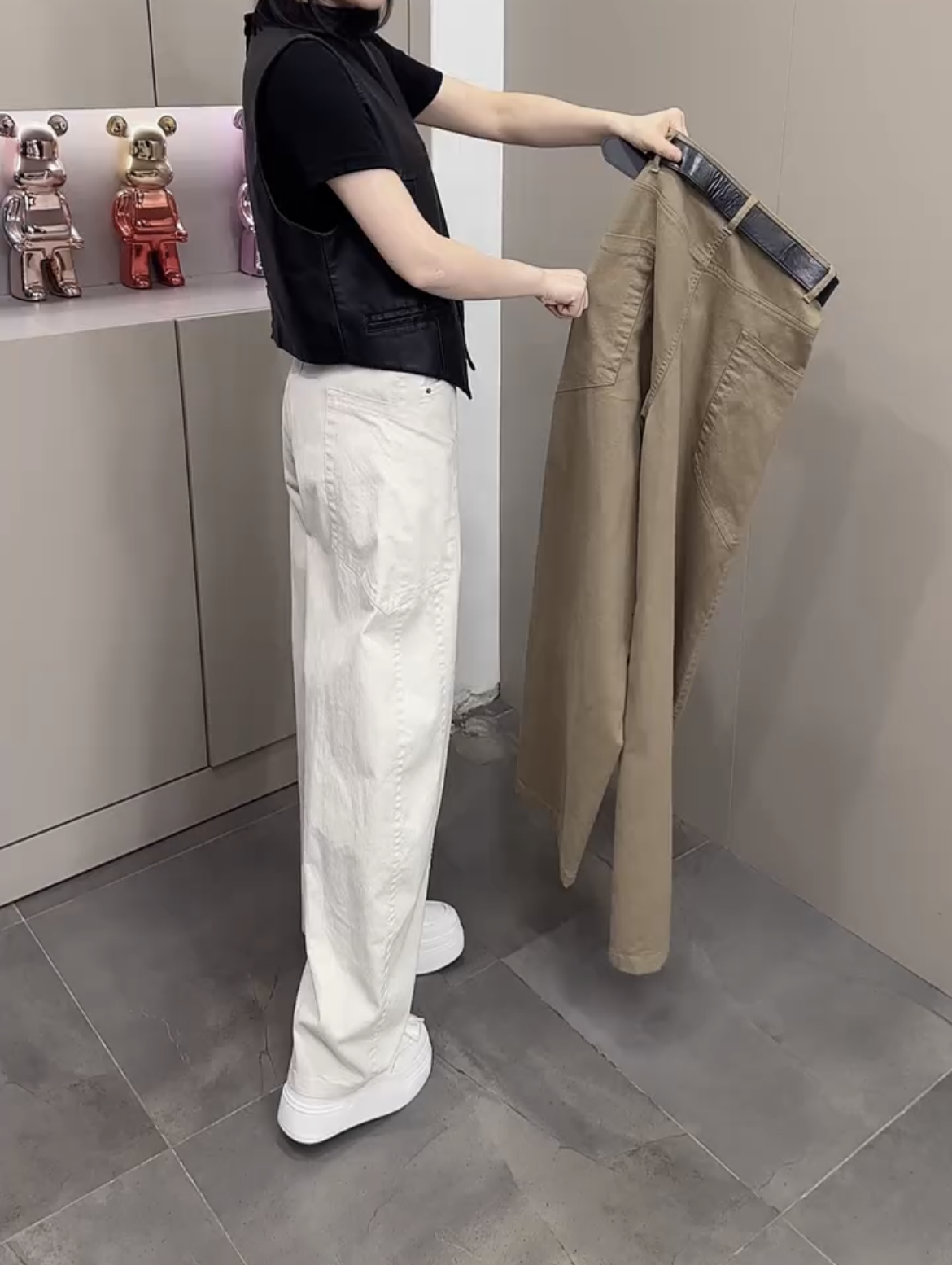 高腰洋气工装裤女2025年秋季新款时尚长裤显瘦弯刀裤复古直筒裤子