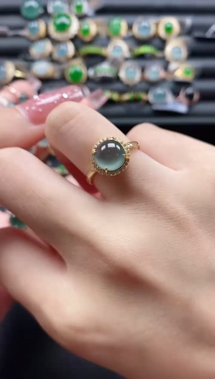 【闪购商品】翡翠戒指银S925镶嵌11111