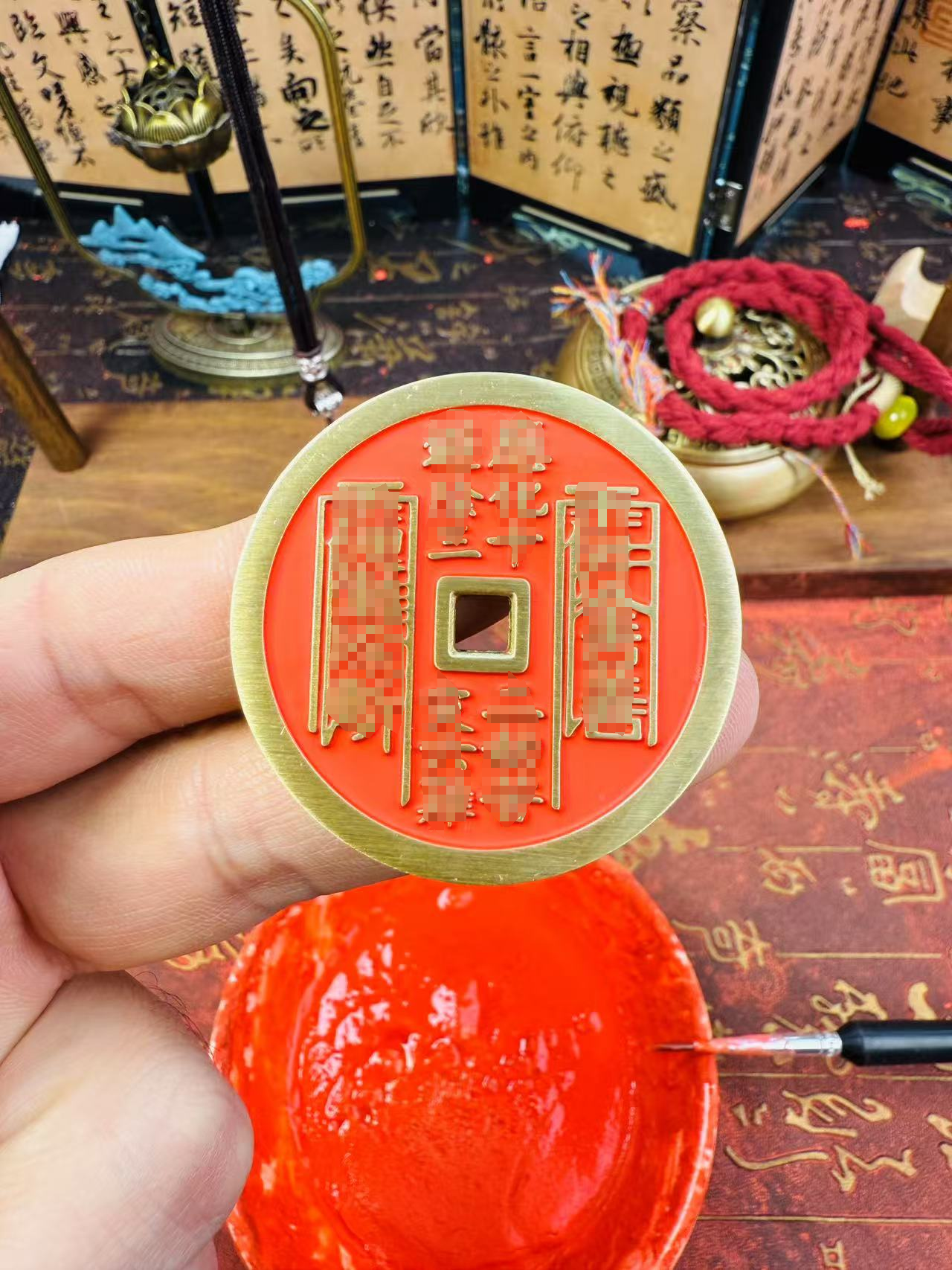 【真武山瑰花钱】正品纯黄铜中式钥匙扣/手链/摆件/吊坠/手工