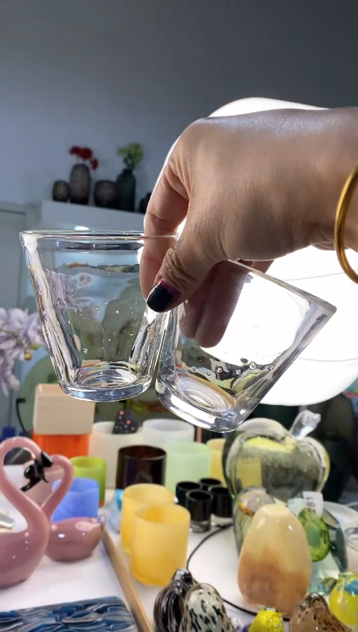 【闪购商品】琉璃慕忆家花瓶1对