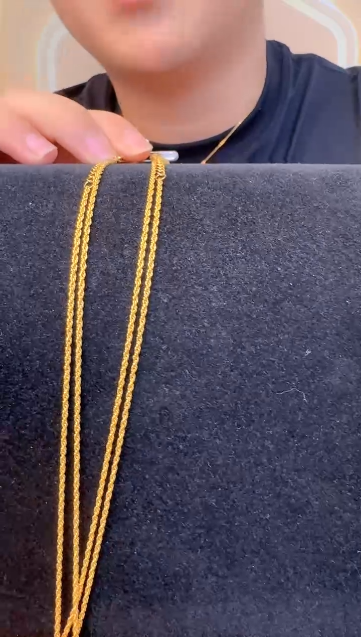 带圈调节麻花链时尚百搭链45+5cm3.56g（多样性发货)