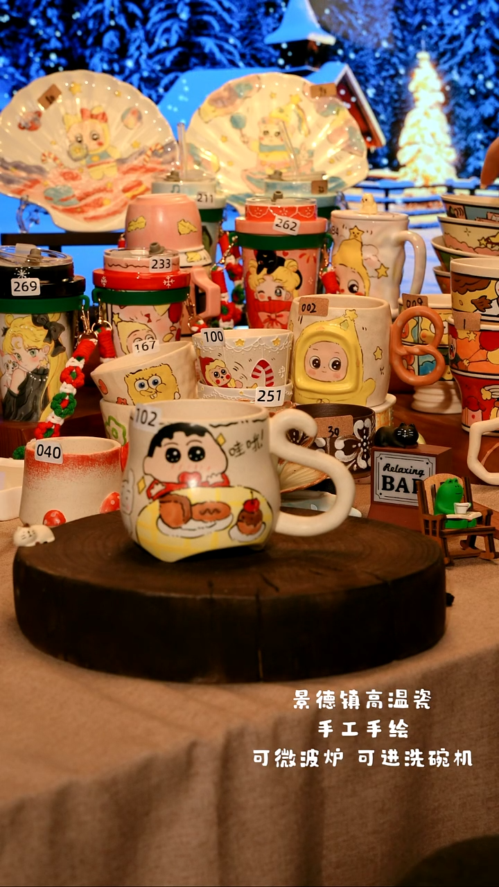 陶瓷102景德镇设计师款高温陶瓷手工手绘餐具盘子