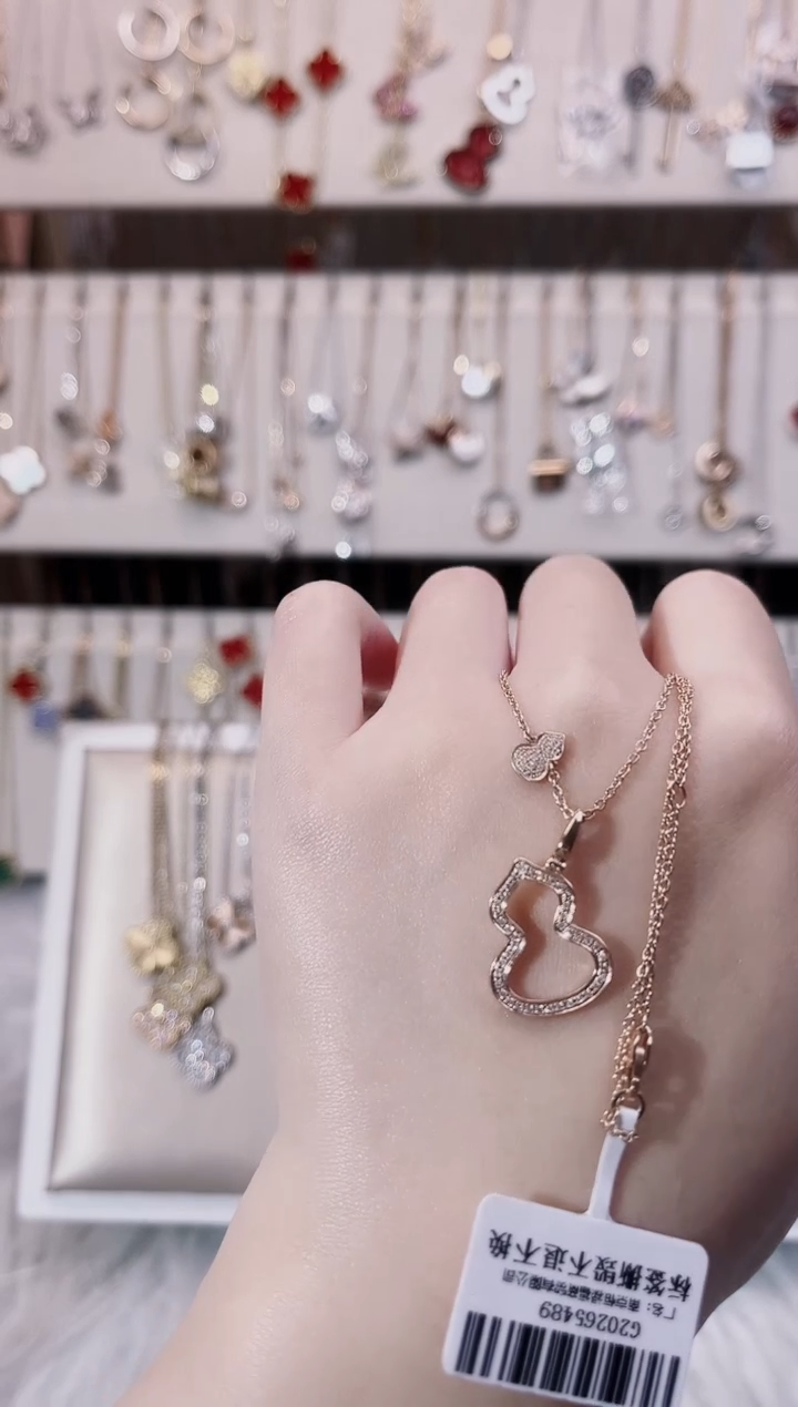 【闪购商品】钻石颈饰18K金镶嵌18K金镶嵌钻石 K玫