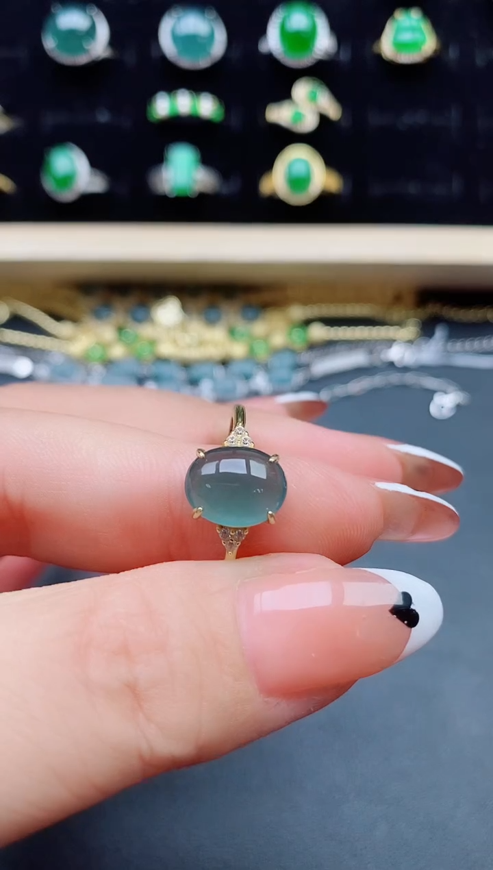 【闪购商品】翡翠银S925镶嵌戒指321321