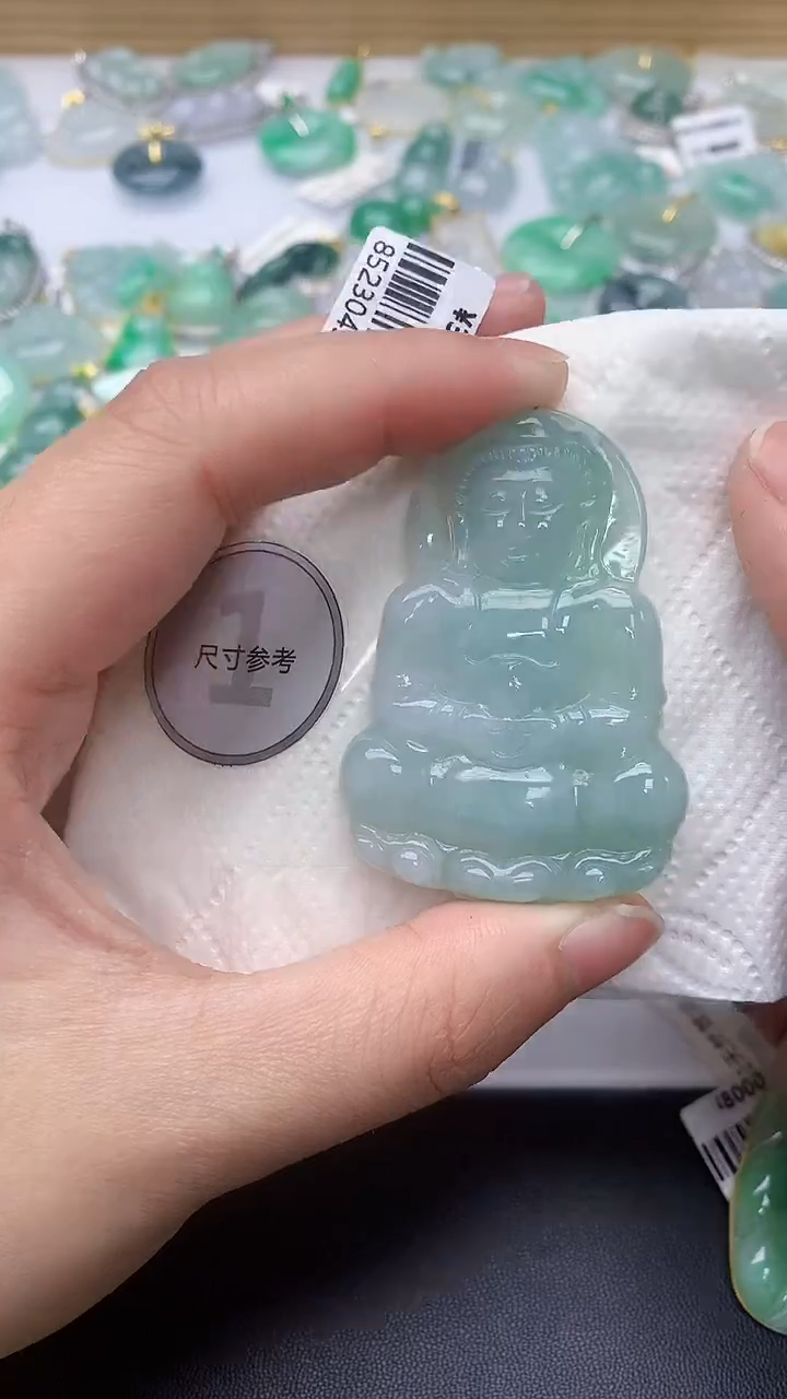 颈饰未镶嵌翡翠天然缅甸A货百元以上9元证书费自理