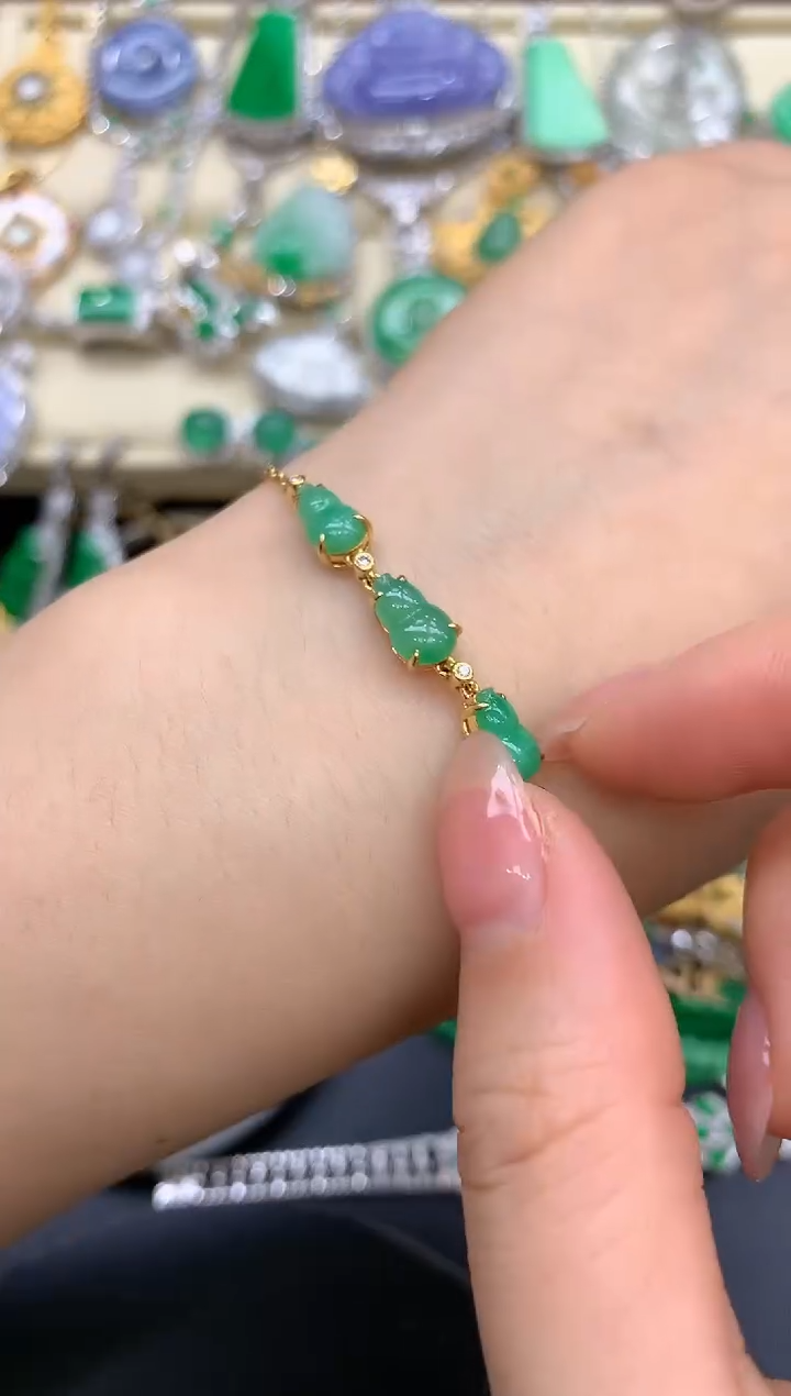 【闪购商品】翡翠手链未镶嵌255-中国好珍宝