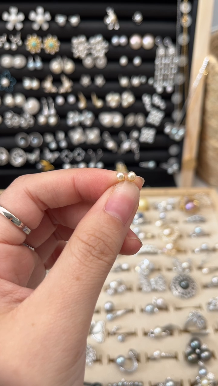 【闪购商品】海水珍珠耳饰18K金镶嵌18K 有瑕疵 海水耳钉