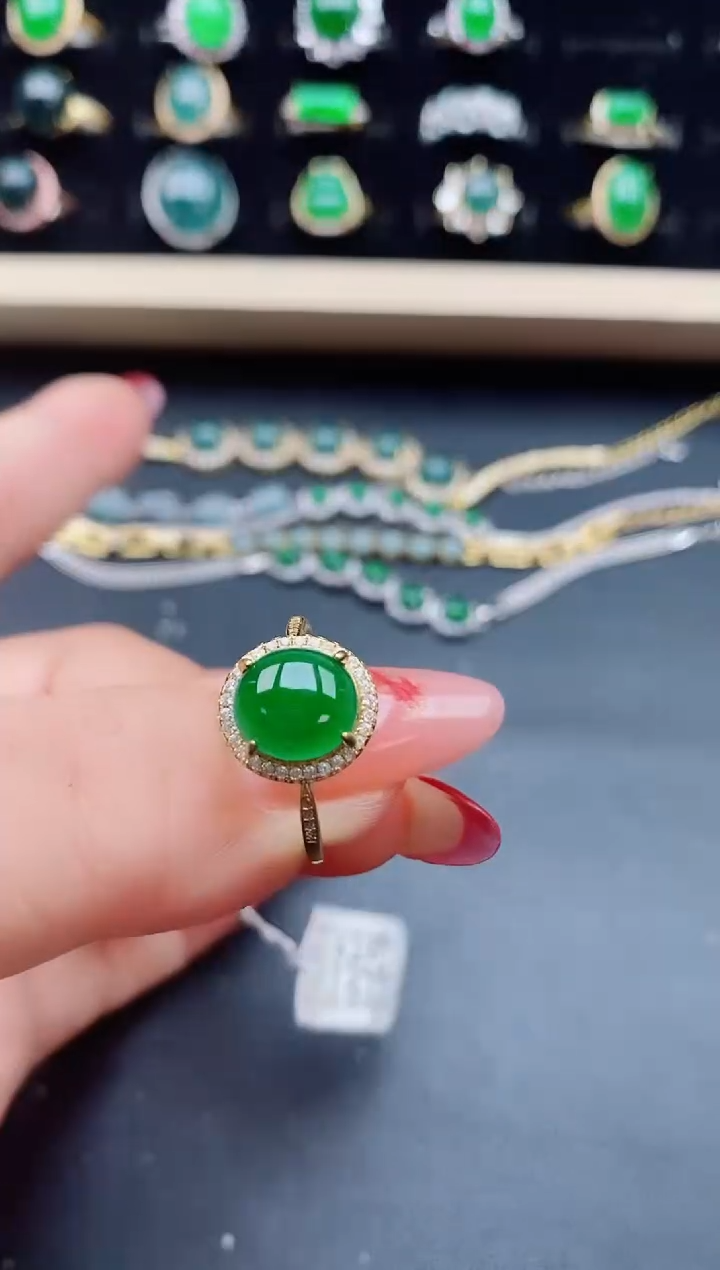 【闪购商品】翡翠戒指银S925镶嵌5850085