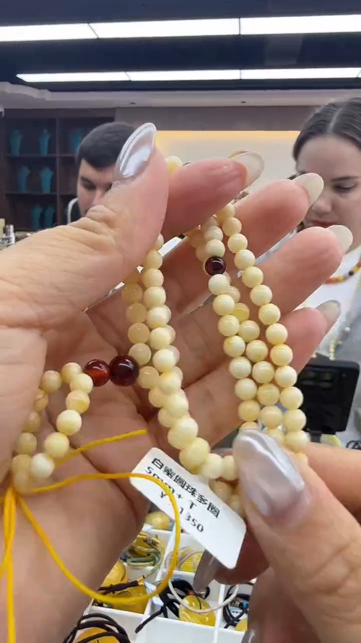 琥珀颈饰未镶嵌252秒拍号 假一罚三 5mm