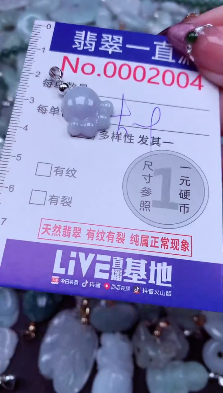 吊坠(不含链)未镶嵌翡翠2004