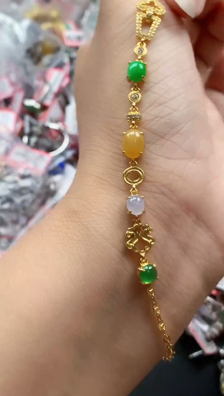 银S925镶嵌戒指翡翠天然A货缅甸翡翠