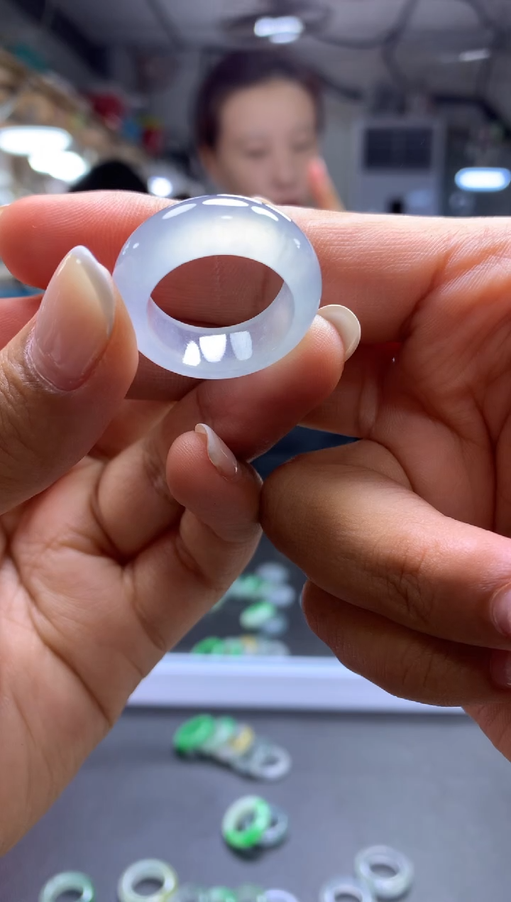 未镶嵌定制翡翠惜*戒圈#6800元-毛货需精细抛光