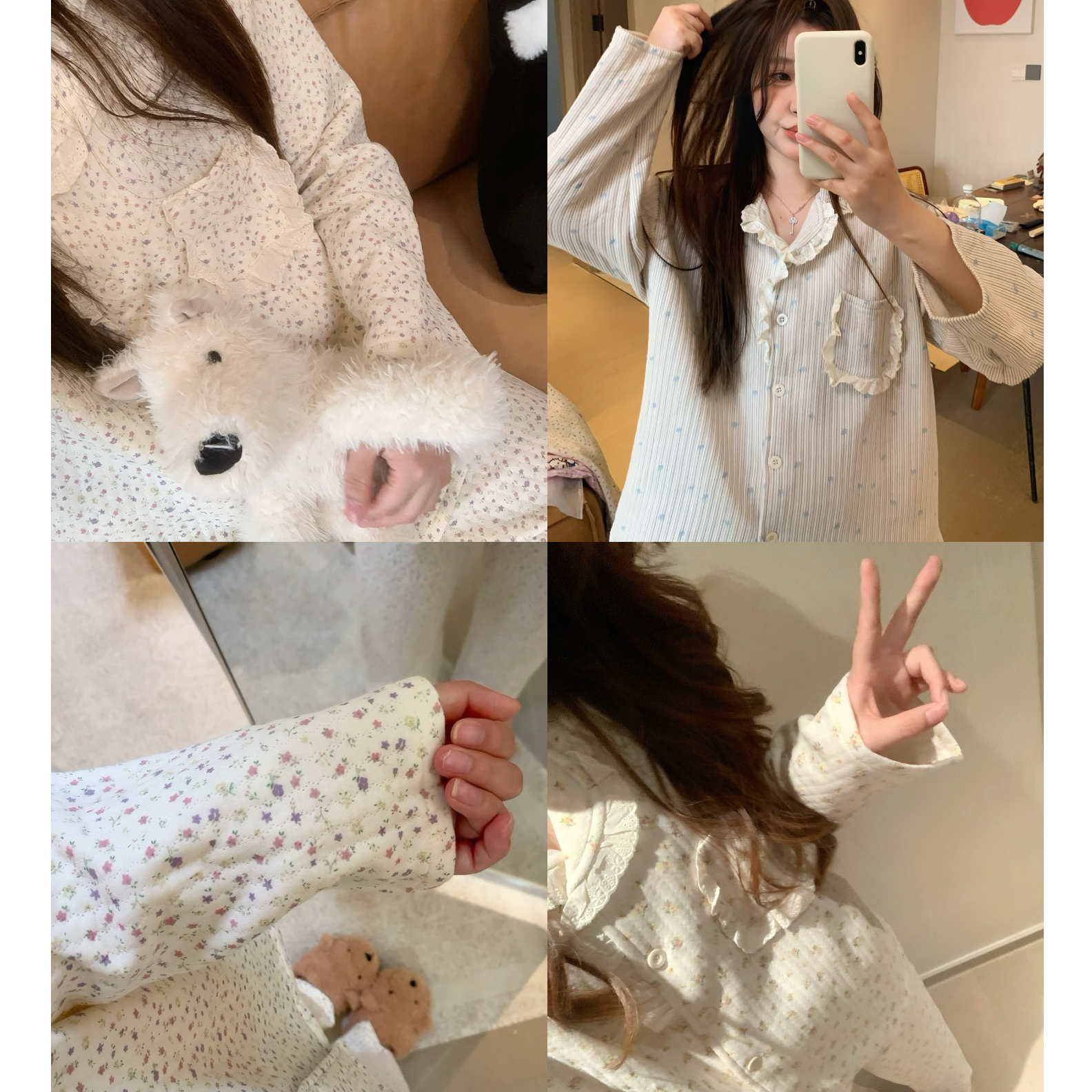 兔棉岛【空气棉】秋冬纯棉保暖锁温睡衣居家服