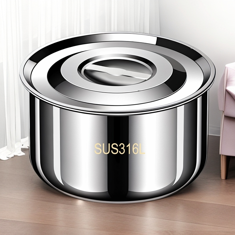 食品级316不锈钢装猪油盆带盖厨房家用油盆油壶储油缸调味调料罐
