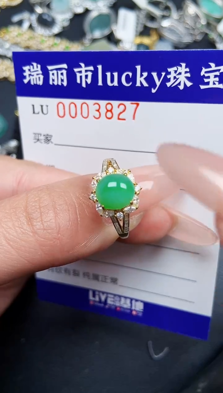 【闪购商品】翡翠颈饰银S925镶嵌3827