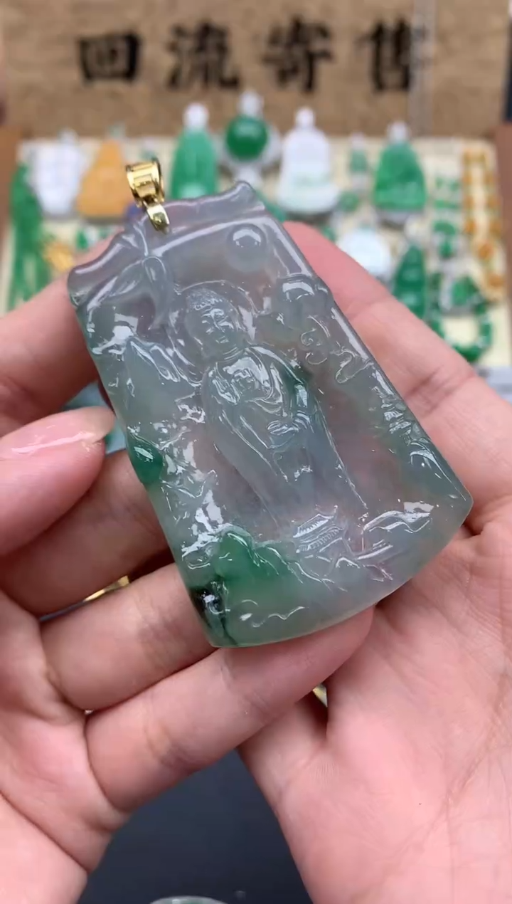 【闪购商品】翡翠颈饰18K金镶嵌309--中国好珍宝