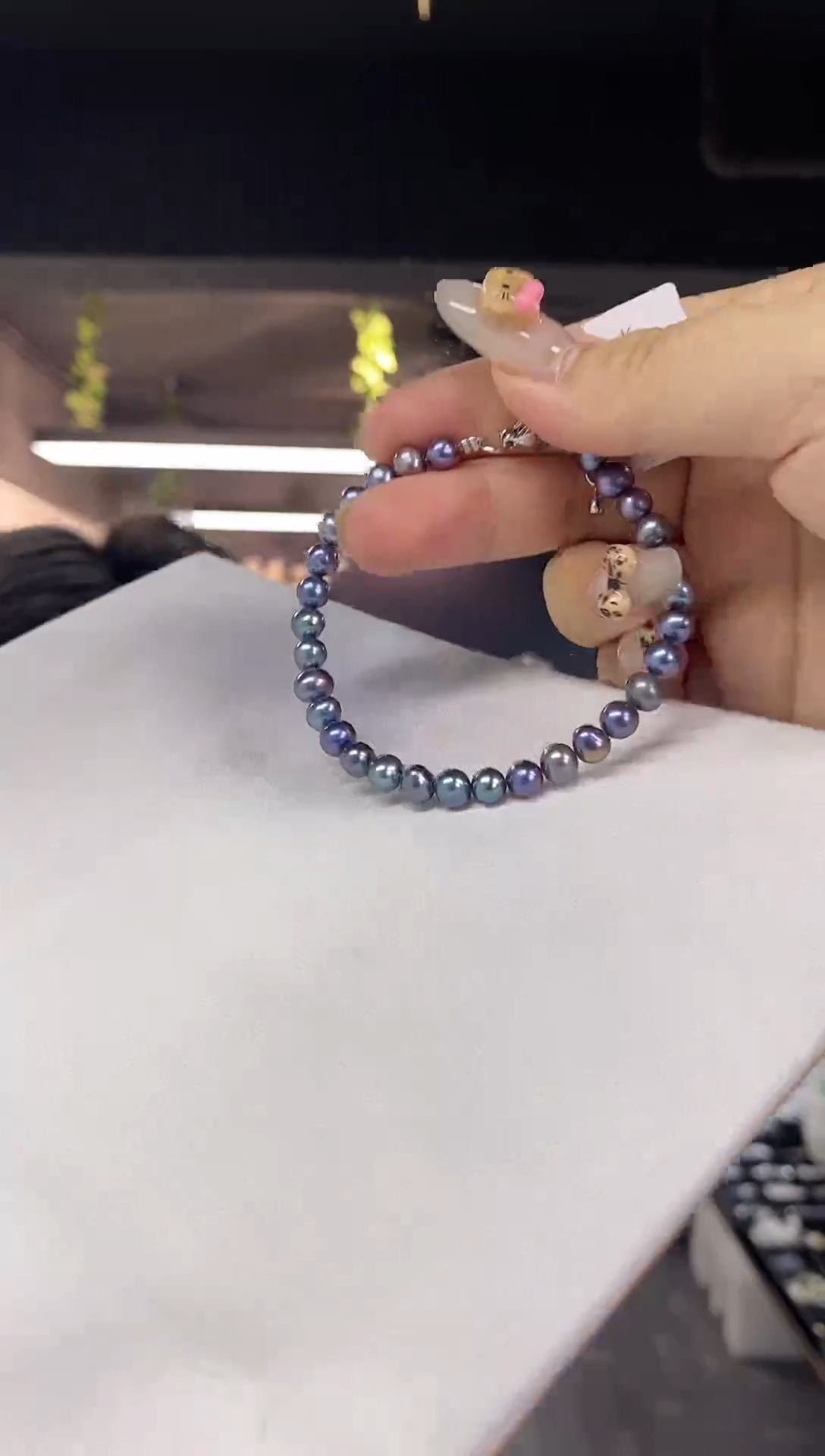 未镶嵌手链海水珍珠多样性发其一颜色微差