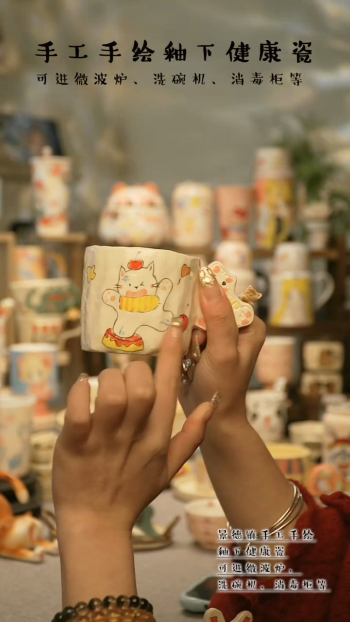 【闪购商品】杯陶瓷景德镇高温釉下彩&A762