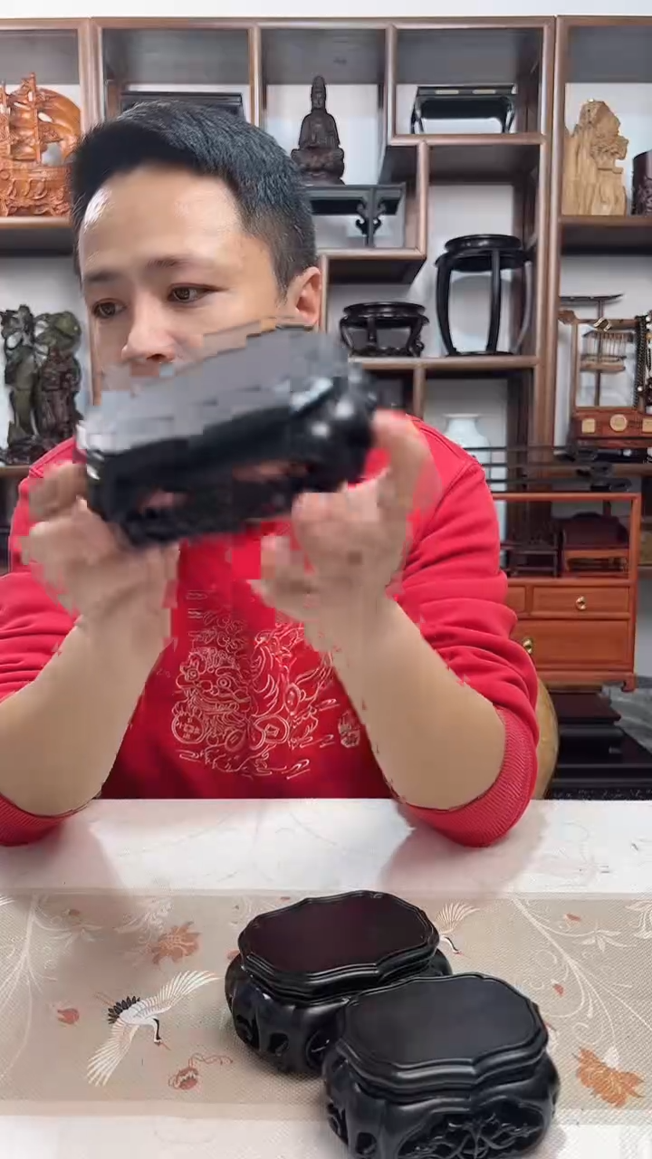 【闪购商品】东非黑黄檀（紫光檀）大号底座