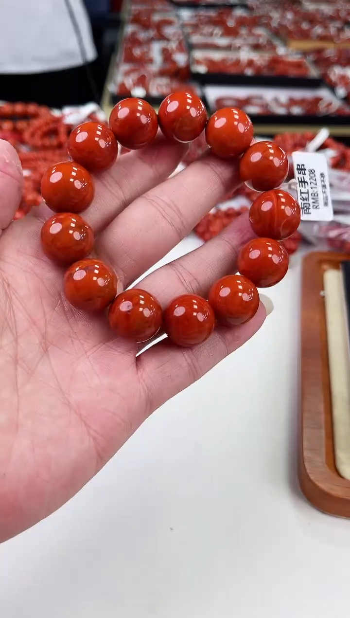 【闪购商品】南红玛瑙瓦西手串16-17+未镶嵌一个/条