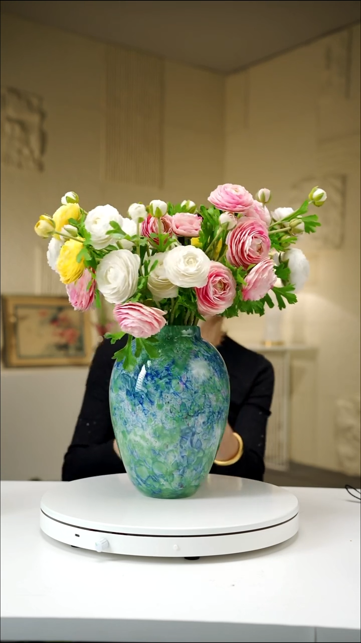 手工艺品琉璃洋牡丹仿真花16只