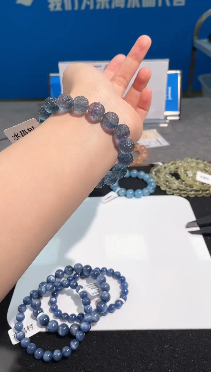 【闪购商品】水晶手链未镶嵌62号回纹珠单圈