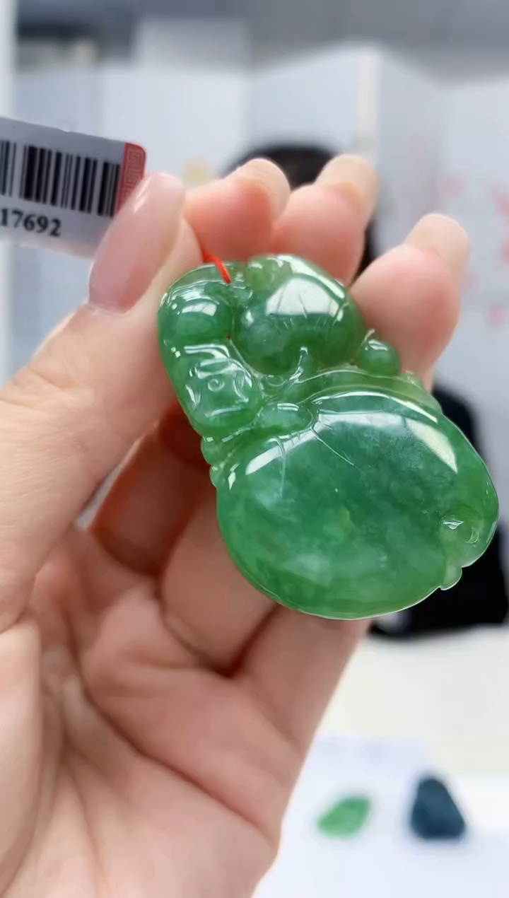 定制翡翠未镶嵌4852lr-毛货挂件42