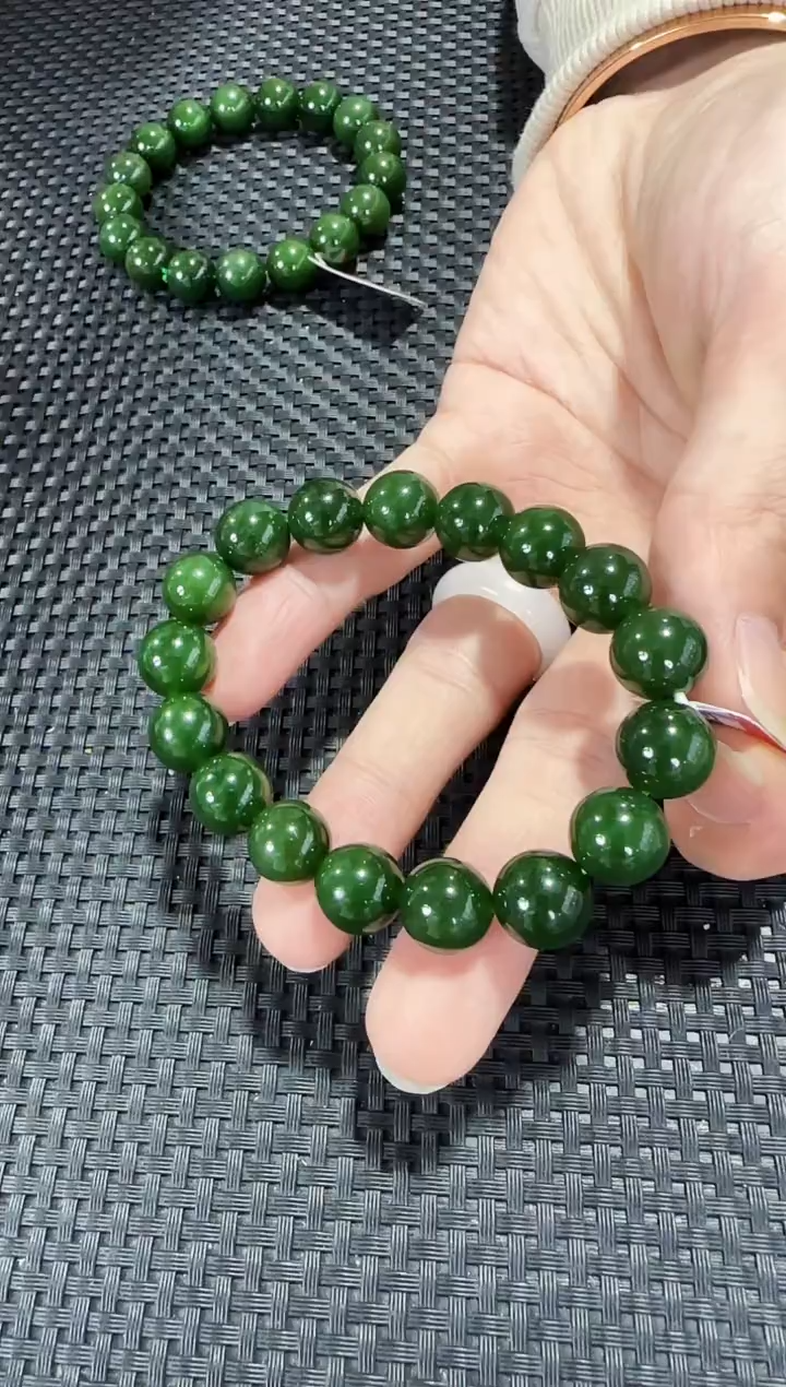 【闪购商品】和田玉（碧玉）手串未镶嵌约12mm多样性发一