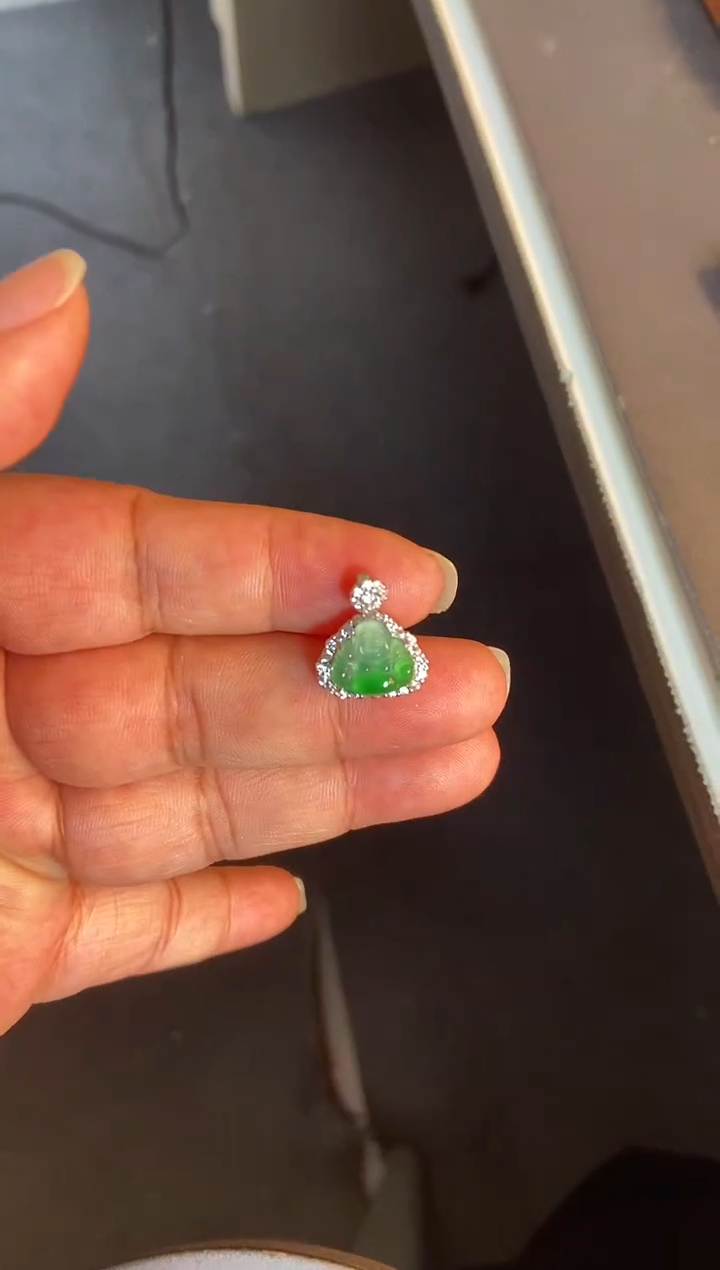 吊坠(不含链)银S925镶嵌翡翠1