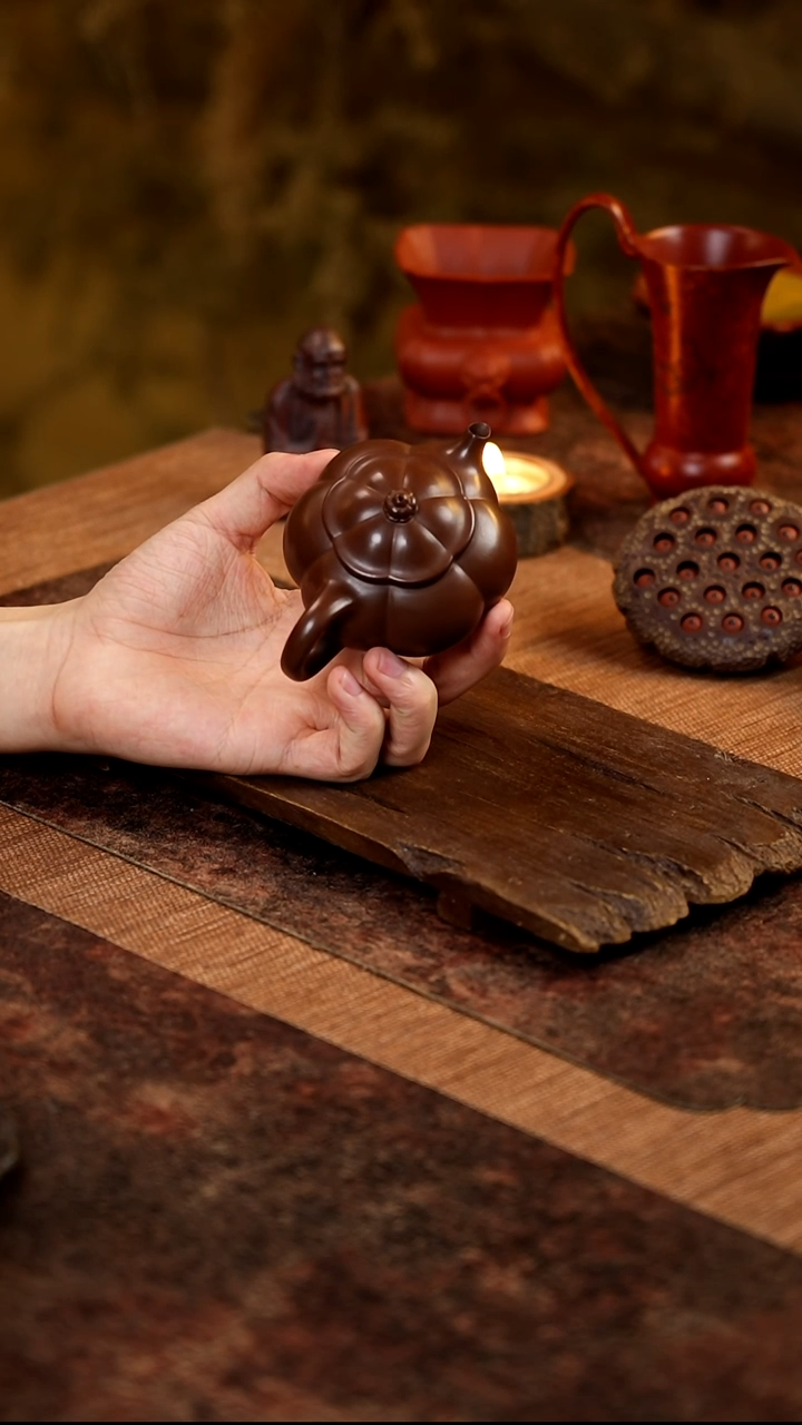 茶壶紫砂筋纹寒江