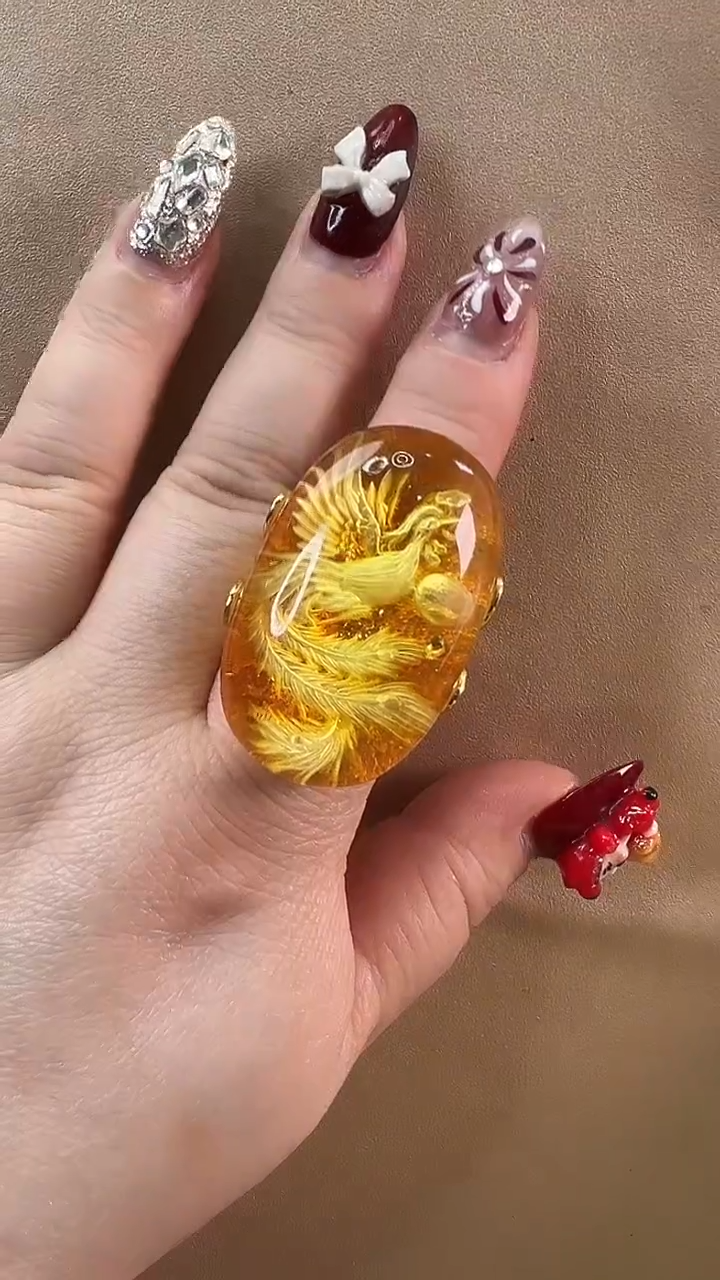 【闪购商品】琥珀戒指未镶嵌戒指