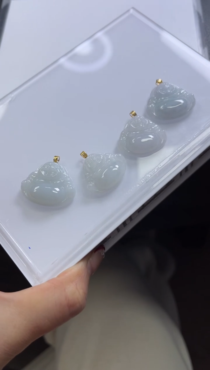 【闪购商品】翡翠颈饰18K金镶嵌C49多样性发一件/配绳子