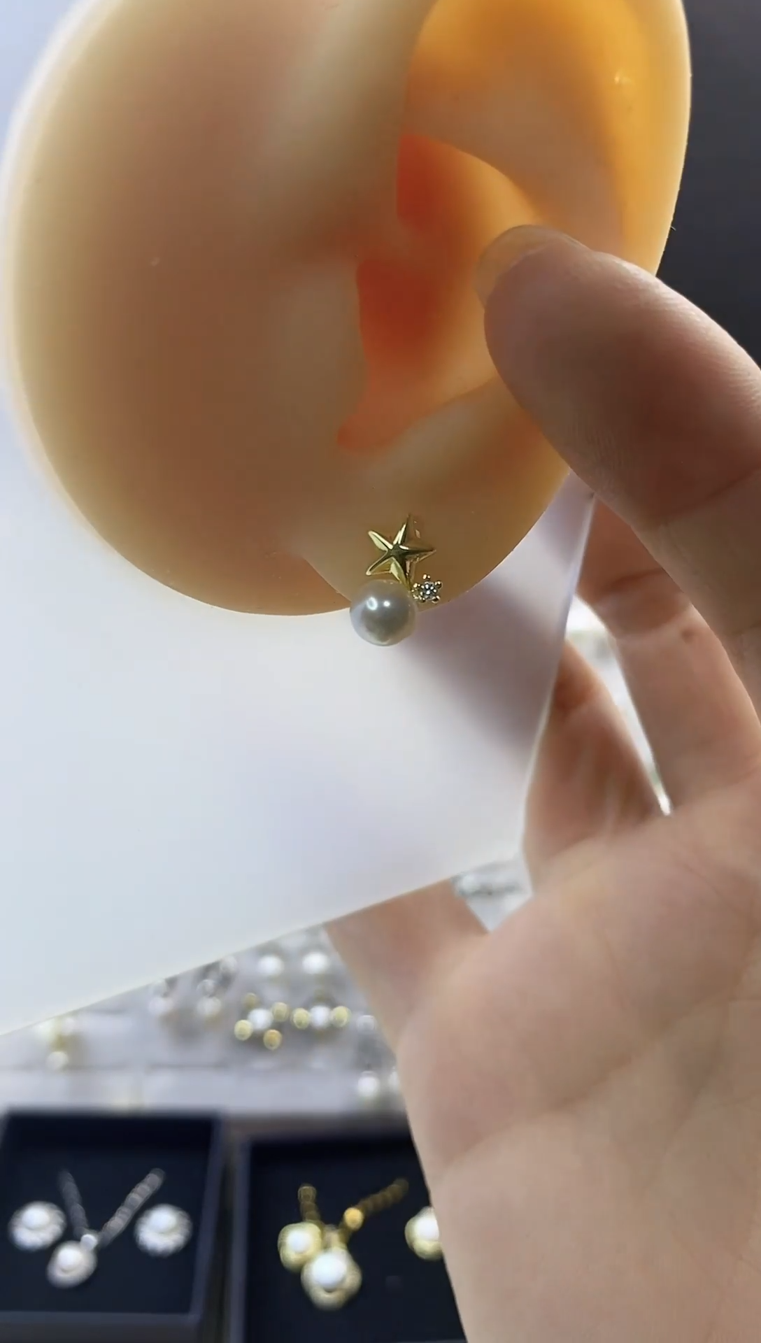 合金耳饰淡水珍珠118