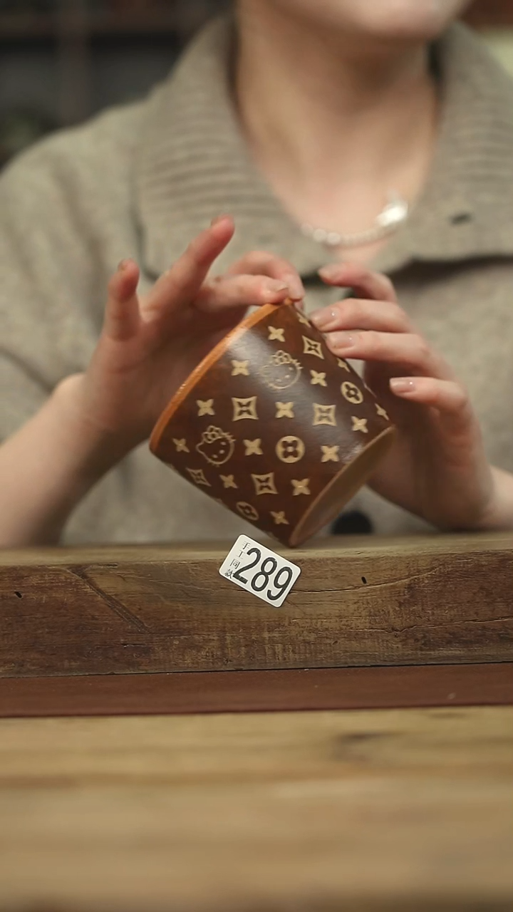 设计师手作款 景德镇手作kt手握杯