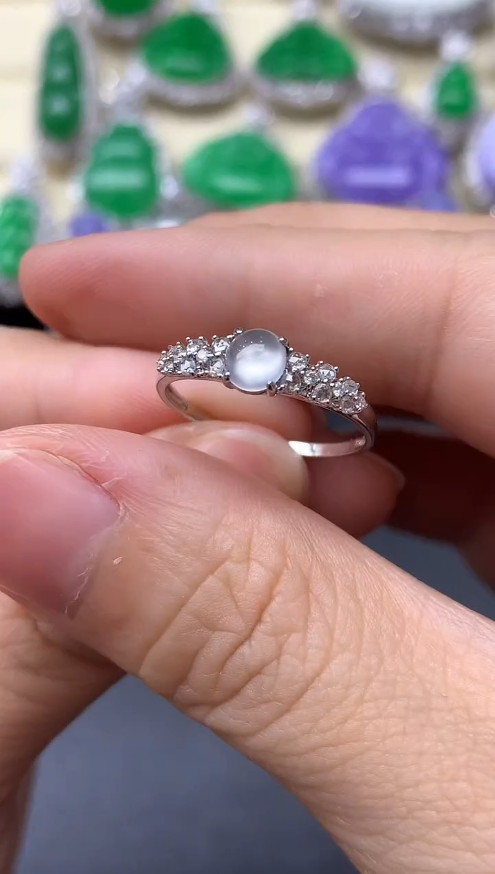 18K金镶嵌戒指翡翠343-中国好珍宝