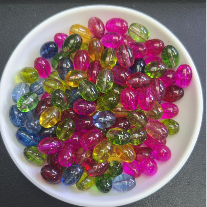 天然珠宝玉石散珠  净体碧玺米珠Y2763 卡10×7MM 10颗 （赠弹力绳）